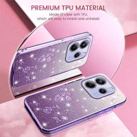 Funda de teléfono de lujo con carcasa antisísmica, brillante, estilo floral para Xiaomi Redmi Note 14 5G - details 23