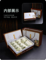 Nuevo juego de Kung Fu para el hogar Bai Cai Ru Kiln con piezas abiertas, cuencos con tapa habitables, ollas y regalos creativos para tazas de té - details 17