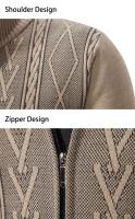 Chaqueta gruesa para hombre, cárdigan de punto con cuello levantado, cálido, para otoño e invierno - details 28