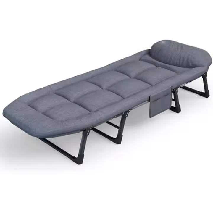 Cama Plegable Individual Incluye Colchón Y Cabecero No Requiere Instalación Cama Plegable con Armazón De Acero Soporte De 8 Patas Respaldo Ajustable(190 * 75 * 32cm) - 1