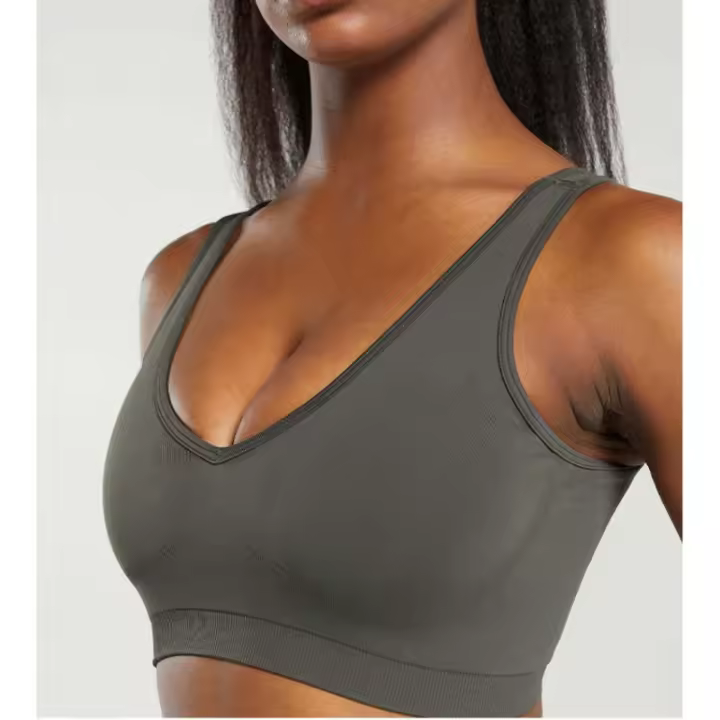 Sujetador deportivo sin costuras para mujer, ropa interior de licra, elástica, transpirable, mejora el pecho, para el día a día, novedad - 1