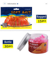 30 Piezas de Señuelo Suave de Camarón Cebo de Pesca Explosivo Cebo de Gusano Suave - details 1