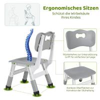 Juego de mesa y 2 sillas para niños, muebles de grupo para asientos infantiles, altura ajustable - details 21