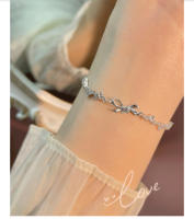 s925Loving Heart in Sterling Silver Zircon Bow Bracelet Female Diamond Niche Design Affordable Luxury Style All-Match - details 0