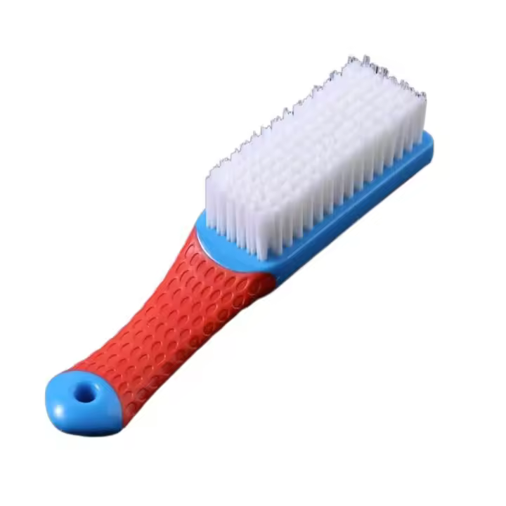 Cepillo de cerdas suaves para zapatos con orificio colgante, cepillo de limpieza multifuncional, cepillo de fregado de lavandería reutilizable de plástico para Baño - 1