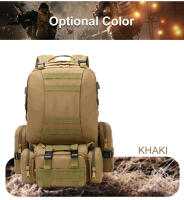 Mochila de senderismo 4 en 1 de 50l para hombre, bolsa de asalto multifuncional impermeable, desmontable, para exteriores - details 9