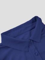 Blusa informal de talla grande para mujer, blusa de manga abombada de Color sólido, adecuada para oficina y exteriores, con un solo pecho, novedad de primavera y verano 2025 - details 18