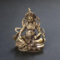 Latón amarillo Dios de la riqueza Buda Oficina Sala de estar Artesanía de cobre Adorno para el hogar Oferta de regalo de apertura - details 5