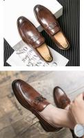 Sapatos Pakaian Zapatos de cuero negro Nueva moda Diseño italiano de alta calidad Vestido + zapatos clásicos para hombres - details 5
