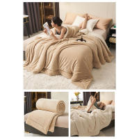 Manta de felpa de cordero grueso de doble capa, forro polar de felpa a cuadros para cama, sofá, manta de lana de Coral suave y cálida, mantas de invierno - details 14