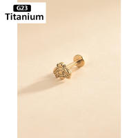 Piercing de titanio para la oreja, g23, labret tragus, anillos para labios, hilo interno, hélice, pendientes, aros para cartílago daith, 2 uds. - details 16