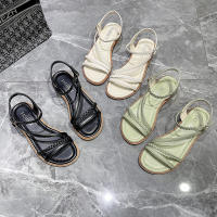 Sandalias de tacón para mujer 2025 Estilo bohemio étnico, suela de goma francesa, diseño de detalle de suela suave - details 14