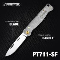 Cuchillo plegable de bolsillo PT711/PT721, acero 12C27, EDC, supervivencia, forro para acampar al aire libre, equipado con tijeras, herramienta multifunción 2024 - details 0