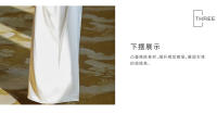 Elegante Vestido de Novia de Sátin Blanco Ajuste Delgado, Cola de Pescado, Temperamento de Lujo Ligero Moda de Mujer - details 3