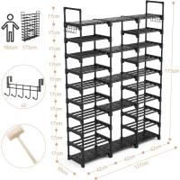 Zapatero de 10 Niveles Grande para 54-62 Pares de Zapatos Ahorra Espacio - details 2