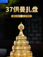 Huibao Manzha latón imitación Nepal ocho tallas propicias juego completo de reparación tibetana Mancha Luo placa Manda de 13cm - details 1
