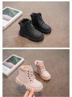 Botas Cortas De Cuero Para Niños Y Niñas Moda Comodidad Deportivas Casuales Antideslizantes Invierno Talla True Fit Para Edad 7-13 Unisex - details 11