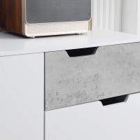 Buffet 2 Puertas 1 Cajón Almacenaje Estudio Dormitorio Estilo Morno 98x39x815 cm Blanco - details 6