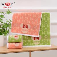 Toallas pequeñas de algodón para lavado de cara de jardín de infantes para niños, Jacquard de 32 hebras, Animal de dibujos animados, conejo - details 8