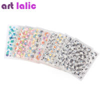 Pegatinas de Arte de Uñas 3D con Floral Diseño de Uñas Negro Blanco Colorido Decoración de Punta de Uñas para Manicura Pack de 50 Hojas - details 1