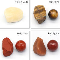 Bolas redondas de piedra áspera de cristal de 7 Chakras, juego de caja de regalo, Reiki, energía curativa, piedras preciosas, meditación, Mineral, coleccionables, decoración del hogar - details 1