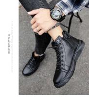 Botas de Cuero de Alta Calidad para Hombres Moda Motocicleta 2022 Botas de Trabajo Cómodas y Impermeables con Plataforma - details 11
