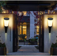 Luz LED Solar inteligente para exteriores, candelabro de pared impermeable para decoración de jardín, balcón, Patio, valla - details 9