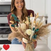 Arreglos de flores artificiales para decoración del hogar, hierba de Pampas seca Natural para centros de mesa, florero, 100 piezas - details 3