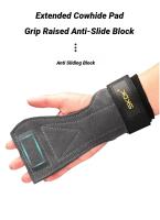 Guantes de gimnasio de piel de vaca, empuñaduras antideslizantes, cinturón de peso, almohadillas de levantamiento, entrenamiento de peso muerto, protección de palma para Fitness, protectores de entrenamiento, 2 uds. - details 3