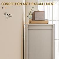 Aparador Moderno para Sala Mueble Ajustable con Estante Antivuelco Blanco 80x35x85 cm - details 5