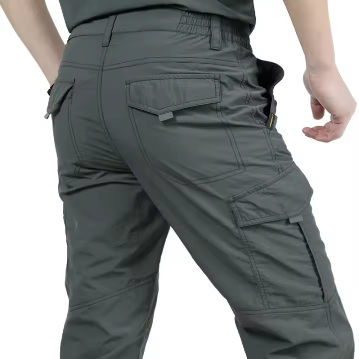 Pantalones largos militares ligeros e informales para hombre, ropa impermeable de secado rápido para acampar, transpirable - 1