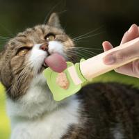 Cuchara exprimible para gato, dispensador de golosinas para gato, cuchara alimentadora para tratar en húmedo, suministros de alimentación y riego - details 1