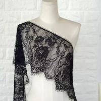 Ribete de encaje bordado Floral francés chantilly, vestido de encaje de pestañas festoneado, encaje de costura DIY, precio de 3 metros - details 2