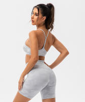SHINBENE Sujetador Deportivo de Yoga para Mujeres con Estampado Camuflaje Diseño de Espagueti y Tirantes Delgados Fitness Gimnasio XS-XL - details 11