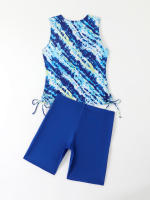 Conjunto de Tankini de Tie Dye 2025 Traje de Baño de Cintura Alta para Mujeres - details 4