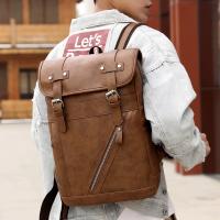 Mochila vintage de cuero impermeable para hombre, bolso de hombro para ordenador portátil de 15,6 pulgadas, para estudiantes universitarios - details 13