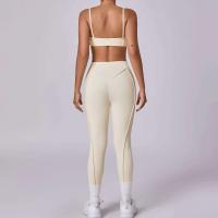 Conjunto de yoga Ustado de 2 piezas, conjunto de gimnasia para mujer, sujetador realzado de lana negra, pantalón corto de entrenamiento, body de cintura alta, Tre de Fiess, - details 25