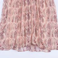 PB & ZA 2025, vestido holgado de manga larga con decoración en capas estampada con cuello en V, falda larga, novedad de verano, ropa para mujer - details 7