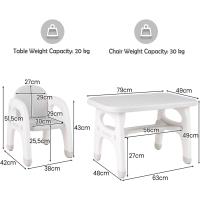 pequeña para bebés, Conjunto y Silla Actividas para niños, Apto para 1-5 años (Gris) - details 4