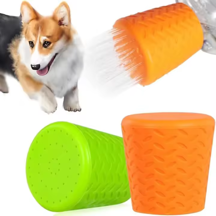 Cabezales de ducha portátiles para mascotas, rociador de silicona de lavado rápido para baño de perros, pulverizador de limpieza reutilizable para gatos, pata de perro, 2 uds. - 1
