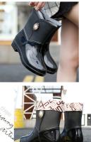 Botas De Lluvia Para Mujer Estilo Nuevo Invierno Media Calf Impermeables Antideslizantes Para Exteriores Y Cocina Zapatos De Goma Para Trabajo - details 9