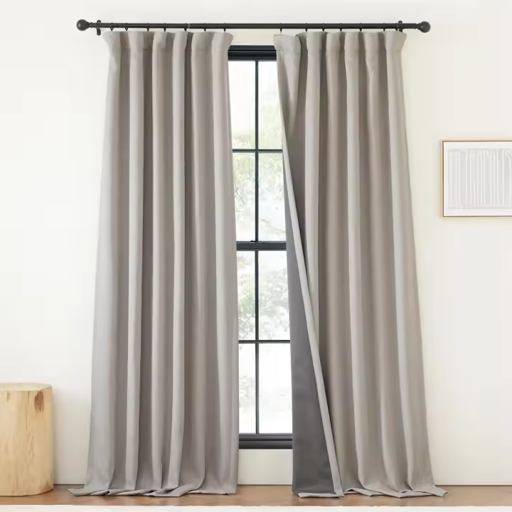 RYB HOME Cortinas de Lino Falsio Tratamiento de Ventana para Estar y Dormitorio de Niños - 1