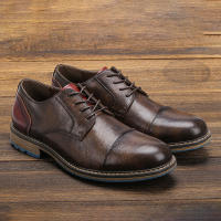 Zapatos casuales de negocios tendencia retro zapatos de cuero de gran tamaño - details 36