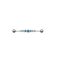 14G * 1,6*38mm colorido cz barbell industrial Hélix cartílago de oreja-piercing conch pendiente de barra pendientes joyas de cuerpo - details 18