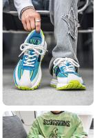 2025 nueva malla de verano zapatos para correr transpirables plataforma aumentando tendencia zapatos de los hombres zapatos de papá zapatos casuales. - details 4