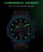 Reloj de cuarzo elegante de negocios de lujo para hombre, reloj de pulsera con banda de acero luminosa resistente al agua, gran regalo para novio/esposo - details 6