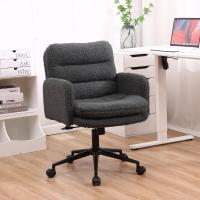 Silla Oficina de Respaldo Alto, Cómoda Silla Tocador con Altura Ajustable, Sillas Ordenador para Hogar y Dormitorio, Crema - details 17