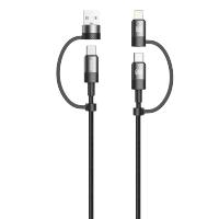 Cable cargador USB C 4 en 1, cable de carga universal 3.3FT 48 husillos de poliéster tejido, cable cargador múltiple de 65W con adaptador USB C/Lightning - details 2