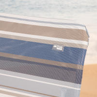 Silla playa plegable baja 5 posiciones a rayas azules y grises Aktive - details 6