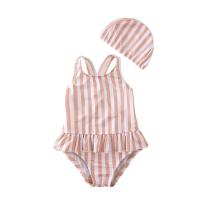 Chic Traje de Baño de Una Pieza Floral sin Espalda para Niñas Bikini de Bebé a Prueba de Sol con Sombrero Perfecto para Vacaciones en la Playa - details 4